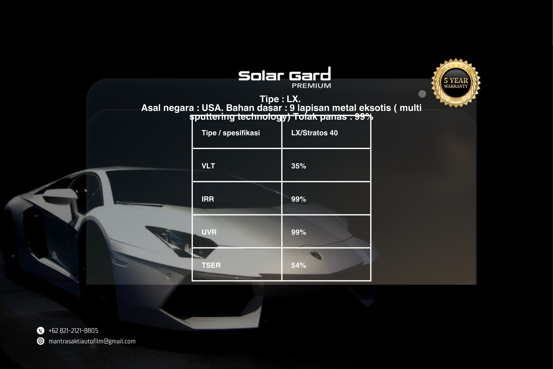 Solar Gard Premium